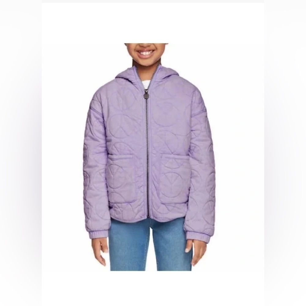 NWT Lucky Brand Youth Light Weight Full Zip Hoodie Purple Youth